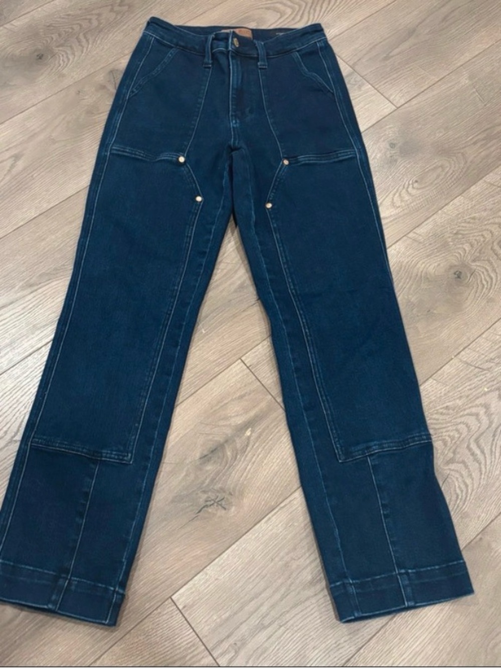 Judy Blue Vintage Horizon High Rise Work Wear Utility Straight Leg Jeans